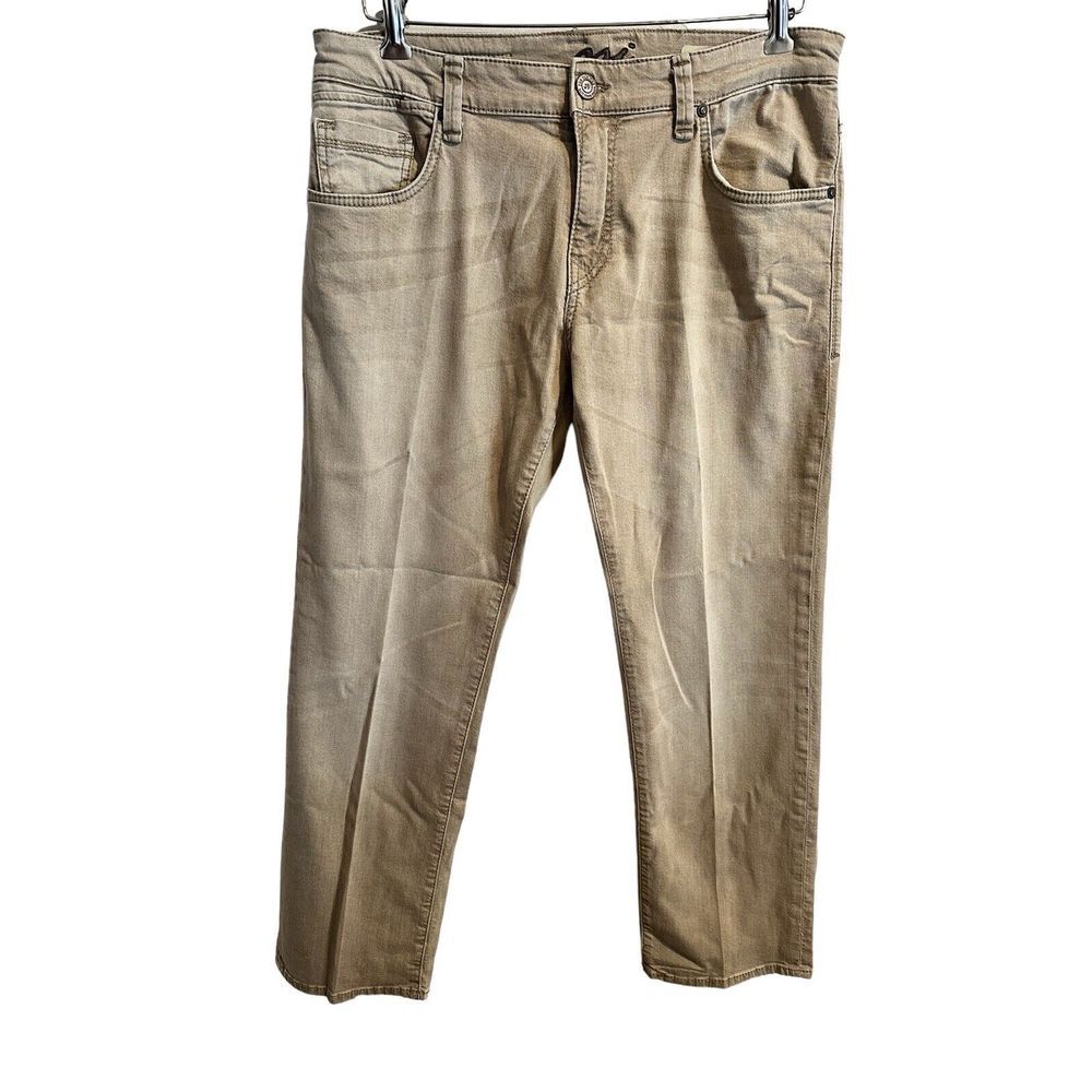 Mavi Zach Jeans Mens Size 36x‎ 30 Beige Tan Khaki Low Rise Straight Leg Stretch